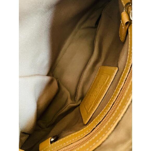 Vtg COACH Hampton caramel leather Y2K Demi small shoulder bag 7540 - Picture 9 of 10